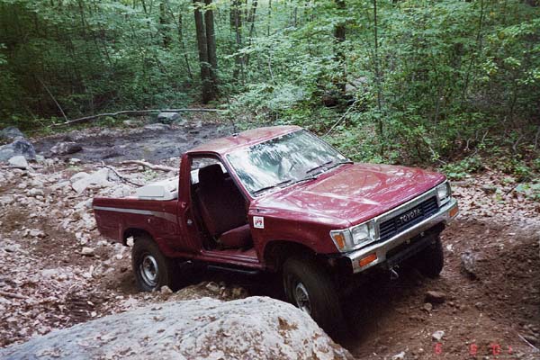 Scott's truck climbing Zuki Hill
